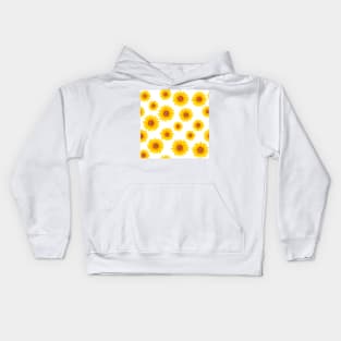 Seamless pattern with sunflowers Kids Hoodie